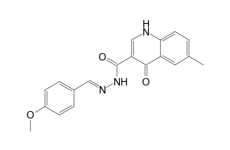 N'-(4-Methoxybenzylidene)-6-methyl-4-oxo-1,4-dihydroquinoline-3-carbohydrazide