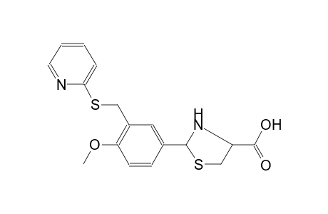 4-thiazolidinecarboxylic acid, 2-[4-methoxy-3-[(2-pyridinylthio)methyl]phenyl]-