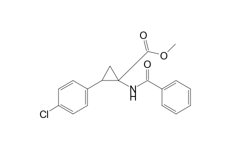 1-benzamido-2-(p-chlorophenyl)cyclopropanecarboxylic acid, methyl ester