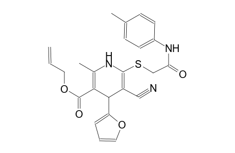 3-pyridinecarboxylic acid, 5-cyano-4-(2-furanyl)-1,4-dihydro-2-methyl-6-[[2-[(4-methylphenyl)amino]-2-oxoethyl]thio]-, 2-propenyl ester