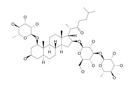 1-BETA,3-BETA,16-BETA-TRIHYDROXY-5-ALPHA-CHOLESTAN-22-ONE-1-O-ALPHA-L-RHAMNOPYRANOSYL-16-O-[O-ALPHA-L-RHAMNOPYRANOSYL-(1->3)-BETA-D-GLUCOPYRANOSIDE];#10