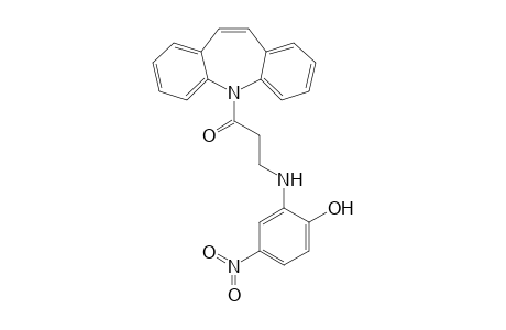 1-(5H-dibenz[b,f]azepin-5-yl)-3-(2-hydroxy-5-nitrophenylamino)propan-1-one