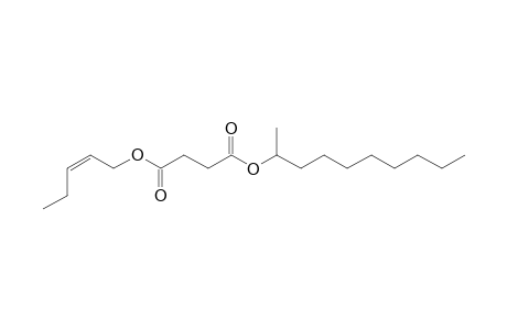 Succinic acid, dec-2-yl cis-pent-2-en-1-yl ester