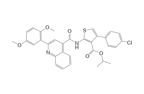 isopropyl 4-(4-chlorophenyl)-2-({[2-(2,5-dimethoxyphenyl)-4-quinolinyl]carbonyl}amino)-3-thiophenecarboxylate