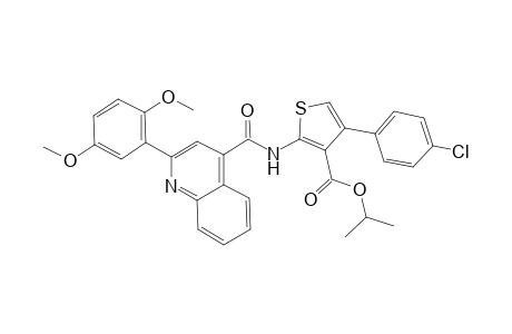 Isopropyl 4-(4-chlorophenyl)-2-({[2-(2,5-dimethoxyphenyl)-4-quinolinyl]carbonyl}amino)-3-thiophenecarboxylate