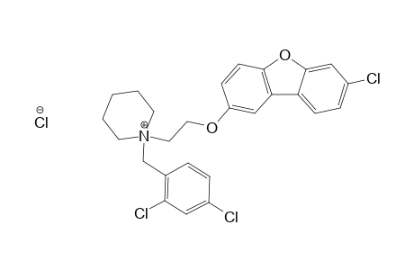 Piperidinium, 1-[2-[(7-chloro-2-dibenzofuranyl)oxy]ethyl]-1-[(2,4-dichloro-phenyl)methyl]-, chloride