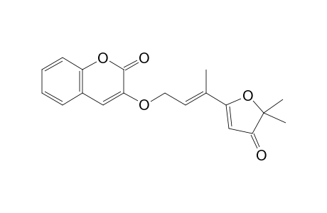 3-[3'-(4",5"-Dihydro-5",5"-dimethyl-4"-oxo-2"-furanyl)-2'-butenyloxy]coumarin