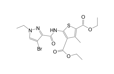 diethyl 5-{[(4-bromo-1-ethyl-1H-pyrazol-3-yl)carbonyl]amino}-3-methyl-2,4-thiophenedicarboxylate