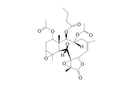 (1R*,2R*,3R*,5Z,7S*,8S*,9S*,10S*,11R*,12S*,14S*,17R*)-3,14-DIACETOXY-2-BUTYRYLOXY-8,17:11,12-BISEPOXY-9-HYDROXYBRIAR-5-EN-18-ONE