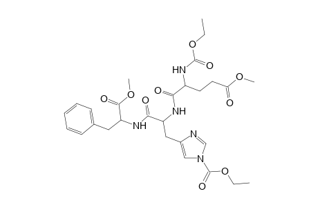 Glutaramic acid, 4-(carboxyamino)-N-[2-(1-carboxyimidazol-4-yl)-1-[(.alpha.-carboxyphenethyl)carbamoyl]ethyl]-, diethyl dimethyl ester