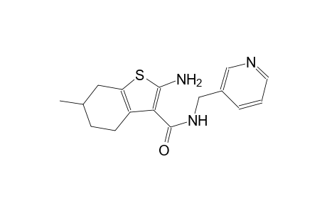 2-amino-6-methyl-N-(3-pyridinylmethyl)-4,5,6,7-tetrahydro-1-benzothiophene-3-carboxamide