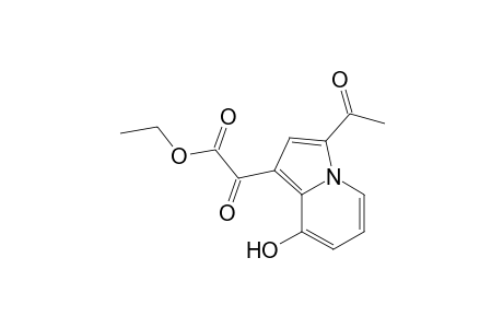 2-(3-acetyl-8-hydroxy-1-indolizinyl)-2-oxoacetic acid ethyl ester