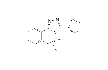 [1,2,4]triazolo[3,4-a]isoquinoline, 5-ethyl-3-(2-furanyl)-5,6-dihydro-5-methyl-