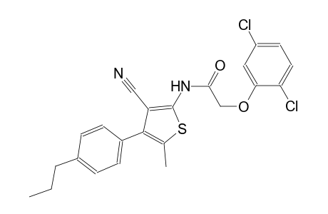 N-[3-cyano-5-methyl-4-(4-propylphenyl)-2-thienyl]-2-(2,5-dichlorophenoxy)acetamide