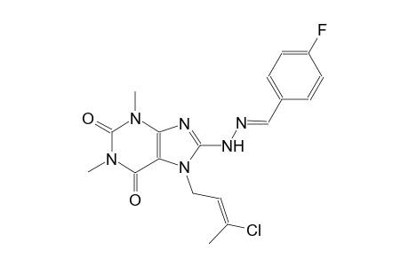 4-fluorobenzaldehyde {7-[(2E)-3-chloro-2-butenyl]-1,3-dimethyl-2,6-dioxo-2,3,6,7-tetrahydro-1H-purin-8-yl}hydrazone