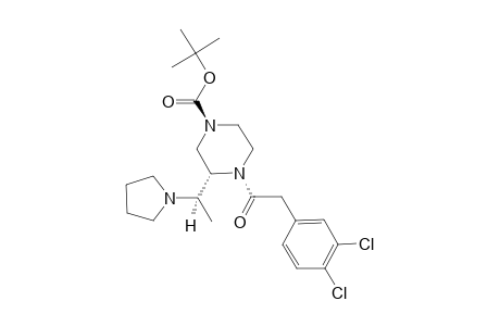 (-)-TERT.-BUTYL-(R)-4-[2-(3,4-DICHLOROPHENYL)-ACETYL]-3-[(R)-1-(PYRROLIDIN-1-YL)-ETHYL]-PIPERAZINE-1-CARBOXYLATE;MAJOR-ROTAMER