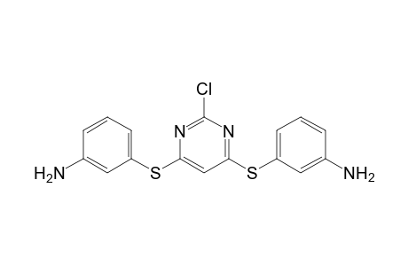 3-[6-(3-aminophenyl)sulfanyl-2-chloranyl-pyrimidin-4-yl]sulfanylaniline