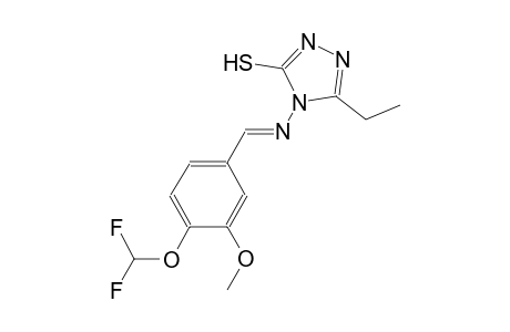 4-({(E)-[4-(difluoromethoxy)-3-methoxyphenyl]methylidene}amino)-5-ethyl-4H-1,2,4-triazole-3-thiol