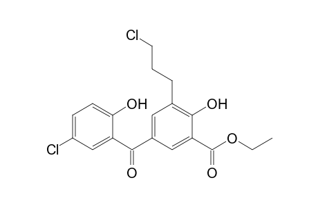 Ethyl 3-(3-chloropropyl)-2-hydroxy-5-(2-hydroxy-5-chlorobenzoyl)benzoate