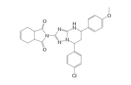 2-[7-(4-chlorophenyl)-5-(4-methoxyphenyl)-4,5,6,7-tetrahydro[1,2,4]triazolo[1,5-a]pyrimidin-2-yl]-3a,4,7,7a-tetrahydro-1H-isoindole-1,3(2H)-dione