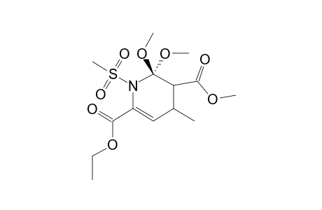 2,2-DIMETHOXY-6-(ETHOXYCARBONYL)-3-(METHOXYCARBONYL)-4-METHYL-1-(METHYLSULFONYL)-1,2,3,4-TETRAHYDROPYRIDINE,ISOMER-#1