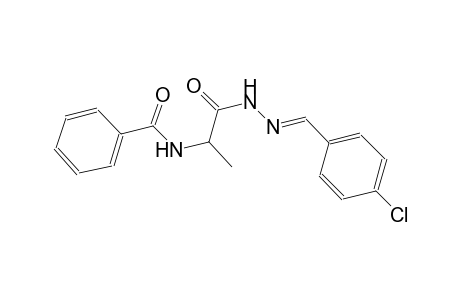 N-{2-[(2E)-2-(4-chlorobenzylidene)hydrazino]-1-methyl-2-oxoethyl}benzamide