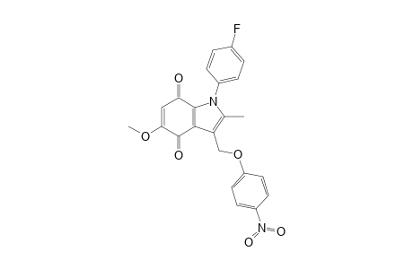1-(4-fluorophenyl)-5-methoxy-2-methyl-3-[(4-nitrophenoxy)methyl]indole-4,7-dione