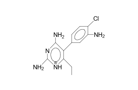 2,4-Diamino-5-(3-amino-4-chloro-phenyl)-6-ethylpyrimidinium cation