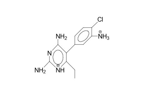 2,4-Diamino-5-(3-amino-4-chloro-phenyl)-6-ethyl-pyridinium dication