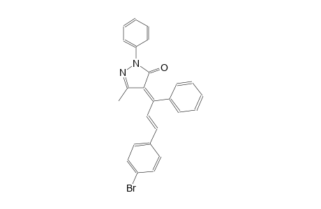 (4Z)-4-[(2E)-3-(4-bromophenyl)-1-phenyl-2-propenylidene]-5-methyl-2-phenyl-2,4-dihydro-3H-pyrazol-3-one