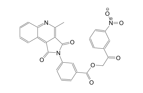 2-(3-nitrophenyl)-2-oxoethyl 3-(4-methyl-1,3-dioxo-1,3-dihydro-2H-pyrrolo[3,4-c]quinolin-2-yl)benzoate