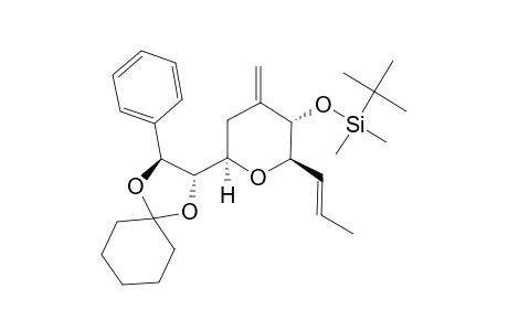 3-tert-Butyl(dimethyl){[4-methylene-6-(3-phenyl-1,4-dioxaspiro[4.5]dec-2-yl)-2-propenyltetrahydro-2H-pyran-3-yl]oxy}silane