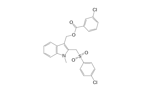 2-{[(p-chlorophenyl)sulfonyl]methyl}-1-methylindole-3-methanol, m-chlorobenzoate