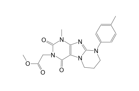 methyl (1-methyl-9-(4-methylphenyl)-2,4-dioxo-1,4,6,7,8,9-hexahydropyrimido[2,1-f]purin-3(2H)-yl)acetate