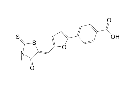 4-{5-[(Z)-(4-oxo-2-thioxo-1,3-thiazolidin-5-ylidene)methyl]-2-furyl}benzoic acid