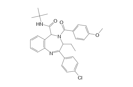 N-(tert-Butyl)-2-(4-chlorophenyl)-3-ethyl-4-(4-methoxybenzoyl)-4,5-dihydro-3H-1,4-benzodiazepine-5-carboxamide