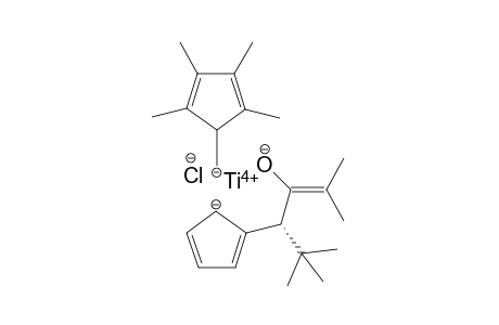 titanium(IV) (2,3,4,5-tetramethylcyclopenta-2,4-dien-1-yl)methanide (R)-2-(2,2,5-trimethyl-4-oxidohex-4-en-3-yl)cyclopenta-2,4-dien-1-ide chloride