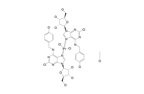 (TRANS)-[PTCL2-[2-CHLORO-N6-(4-HYDROXYBENZYL)-ADENOSINE]2]-CH3OH