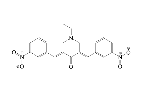 4-piperidinone, 1-ethyl-3,5-bis[(3-nitrophenyl)methylene]-, (3E,5E)-