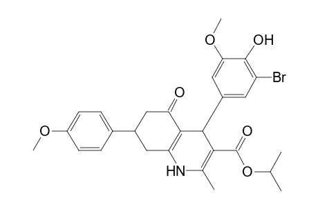 4-(3-bromo-4-hydroxy-5-methoxy-phenyl)-5-keto-7-(4-methoxyphenyl)-2-methyl-4,6,7,8-tetrahydro-1H-quinoline-3-carboxylic acid isopropyl ester
