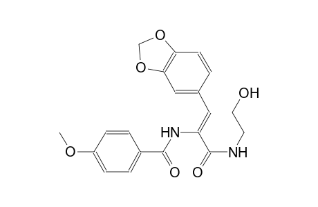 benzamide, N-[(Z)-2-(1,3-benzodioxol-5-yl)-1-[[(2-hydroxyethyl)amino]carbonyl]ethenyl]-4-methoxy-