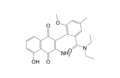 2-(3-amino-5-hydroxy-1,4-diketo-2-naphthyl)-N,N-diethyl-3-methoxy-5-methyl-benzamide