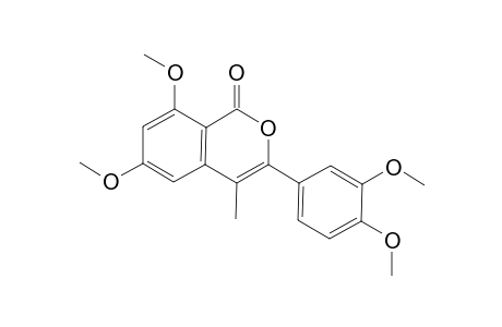 3-(3,4-Dimethoxyphenyl)-6,8-dimethoxy-4-methyl-1H-isochromen-1-one