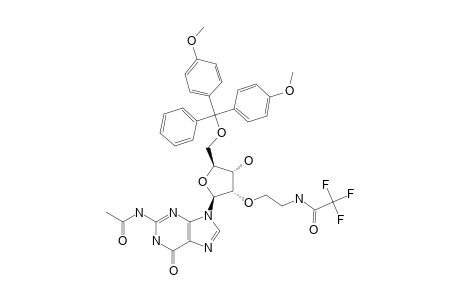 N2-ACETYL-9-[5'-O-(4,4'-DIMETHOXYTRITYL)-2'-O-(2-TRIFLUOROACETAMIDO)-ETHYL-BETA-D-RIBOFURANOSYL]-GUANINE