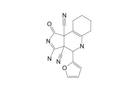 3-AMINO-6,7-TETRAMETHYLENE-1-OXO-4-(2-FURYL)-3A,4,5,7A-TETRAHYDRO-1-H-PYRROLO-[3.4-C]-PYRIDINE-3A,7A-DICARBONITRILE