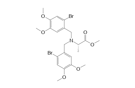 (2S)-2-[bis(2-bromo-4,5-dimethoxy-benzyl)amino]propionic acid methyl ester