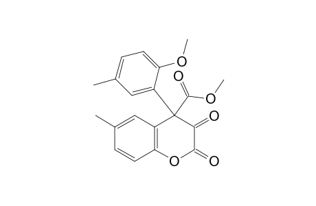 2,3-dioxo-4-(6-methoxy-m-tolyl)-6-methyl-4-chromancarboxylic acid, methyl ester
