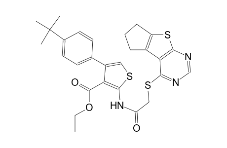 3-thiophenecarboxylic acid, 2-[[[(6,7-dihydro-5H-cyclopenta[4,5]thieno[2,3-d]pyrimidin-4-yl)thio]acetyl]amino]-4-[4-(1,1-dimethylethyl)phenyl]-, ethyl ester