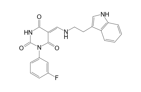 (5Z)-1-(3-fluorophenyl)-5-[[2-(1H-indol-3-yl)ethylamino]methylene]barbituric acid