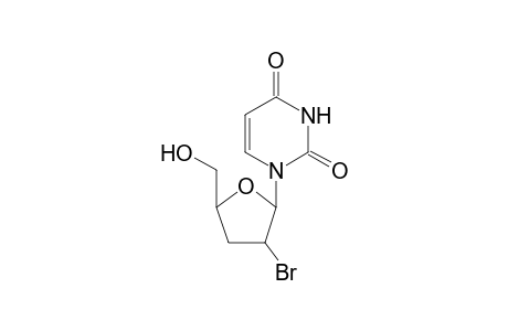 1-(2-Bromo-2,3-dideoxy-.alpha.,D-erythro-pentofuranosyl)uracil